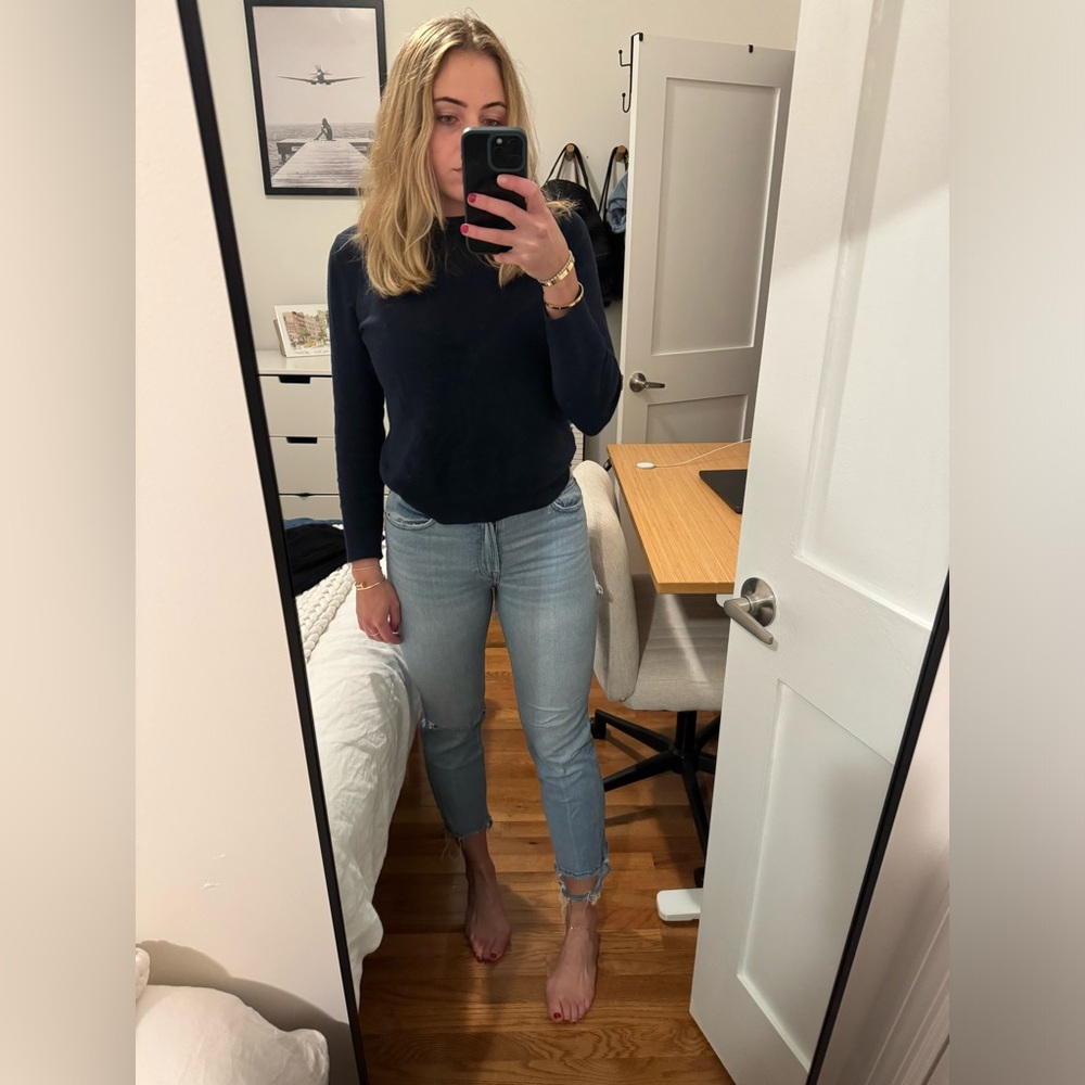 A&F distressed denim jeans